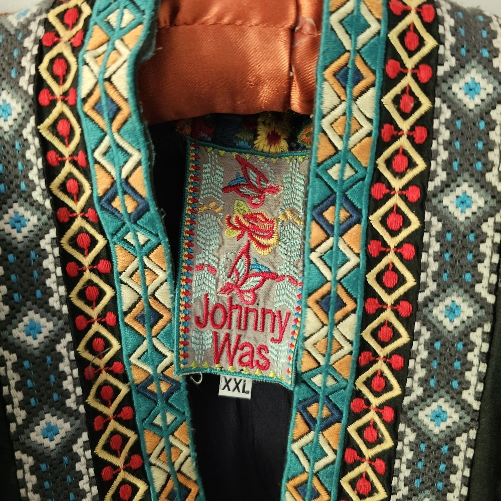 Johnny WAS silk Kimono - Picture 3 of 16